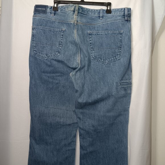 LANDS' END MEN'S TRADITIONAL FIT STRAIGHT LEG JEANS - Picture 9 of 12